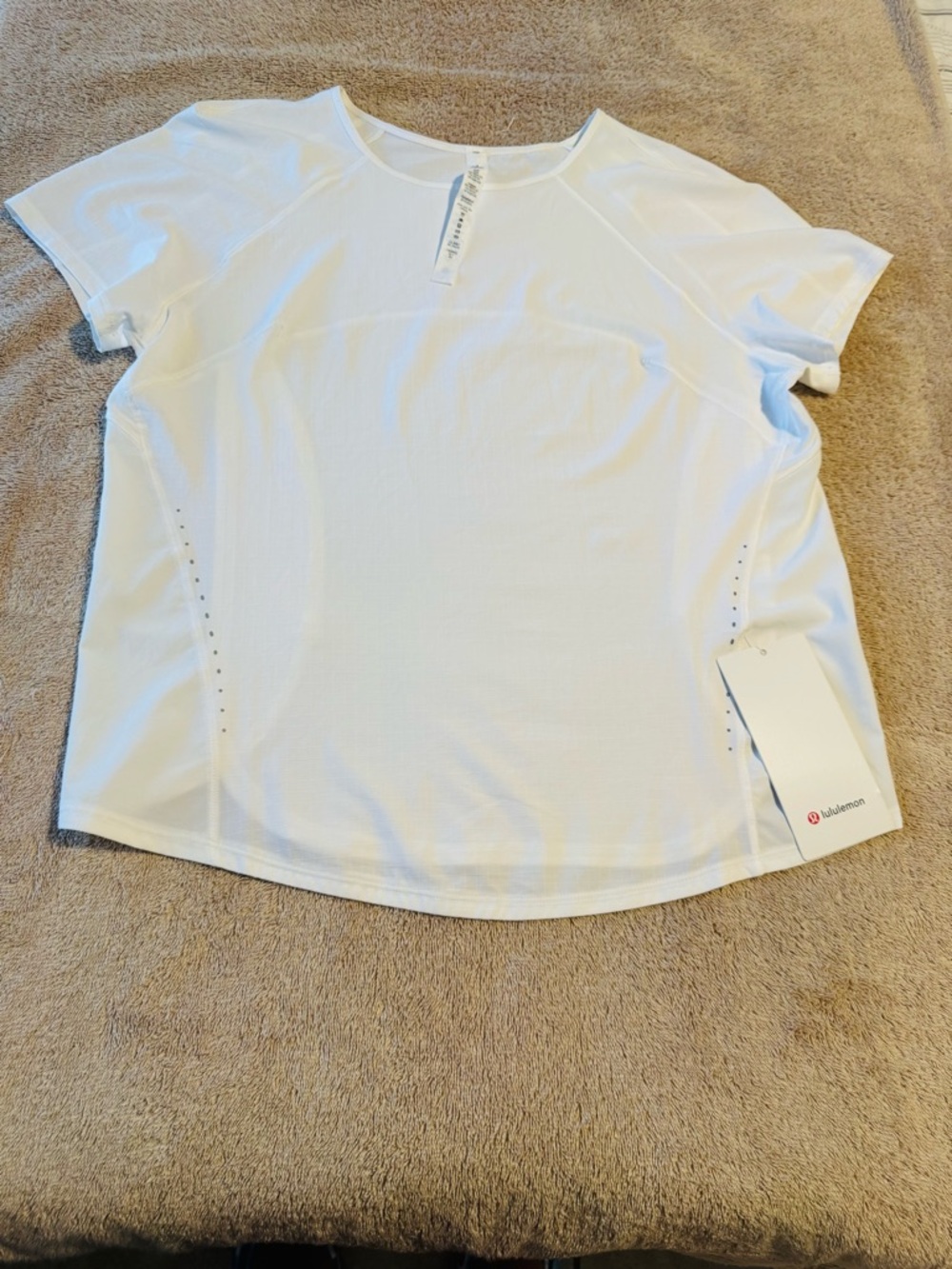 lululemon athletica White Short-Sleeve Athletic Tee
